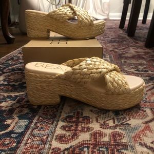 BEACH by Matisse Raffia Platform Wedge